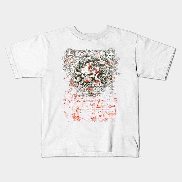 Blood King of the Bones Collection Kids T-Shirt by kjmonroe